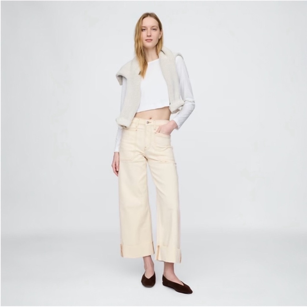 GAP High Rise Stride Wide-Leg Ankle Jeans NWT 31/12